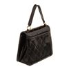 Image 3 : Chanel Black Leather Square Flap Shoulder Bag