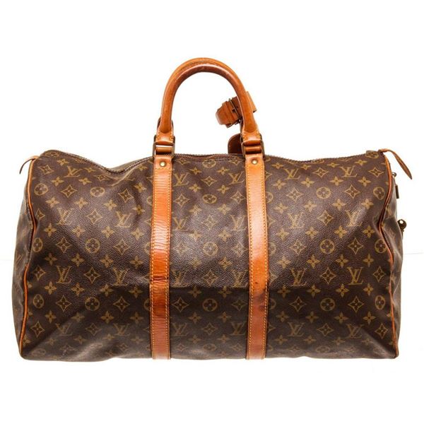 Louis Vuitton Brown Monogram Canvas Keepall 50cm Travel Bag
