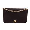 Image 1 : Chanel Black Fabric Full Flap Shoulder Bag