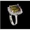Image 4 : 4.62 ctw Ametrine Quartz and Diamond Ring - 14KT White Gold
