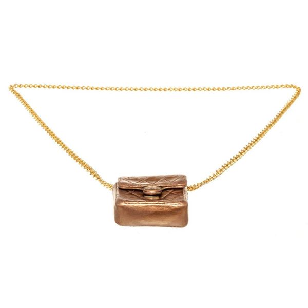 Chanel Gold Mini Flap Necklace