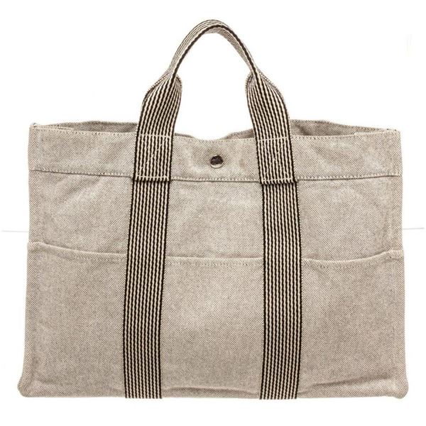 Hermes Grey Herline GM Tote Bag