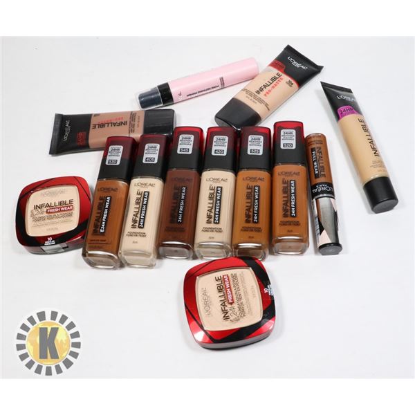 BAG OF ASSORTED L'OREAL MAKE UP PRODUCTS