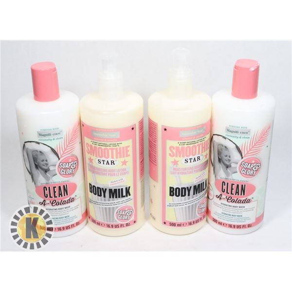 BAG OF ASSORTED SOAP AND GLORY BODY WASH