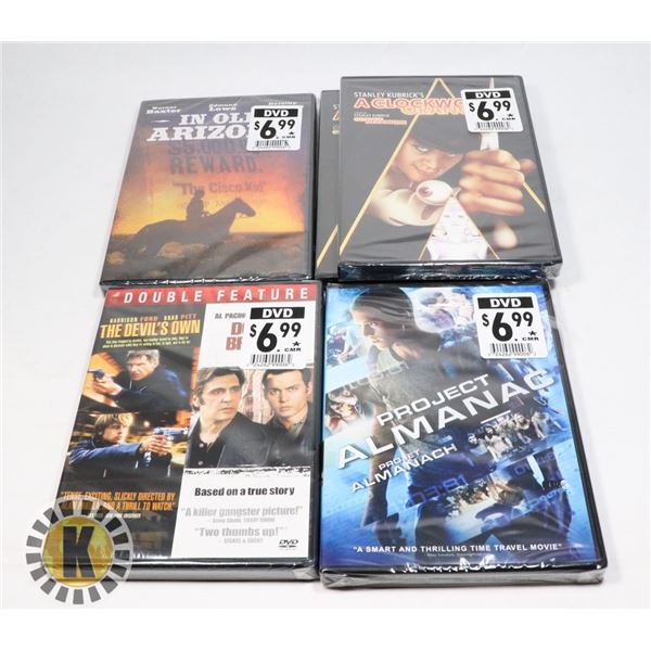 BAG OF 5 ASSORTED DVDS