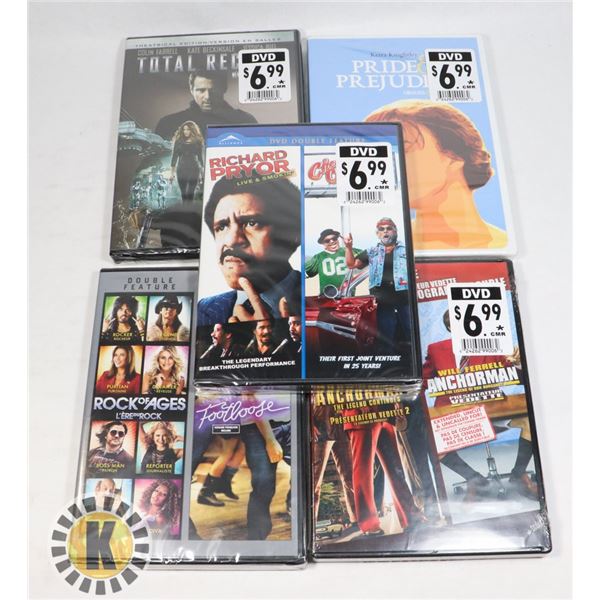 BAG OF 5 ASSORTED DVDS