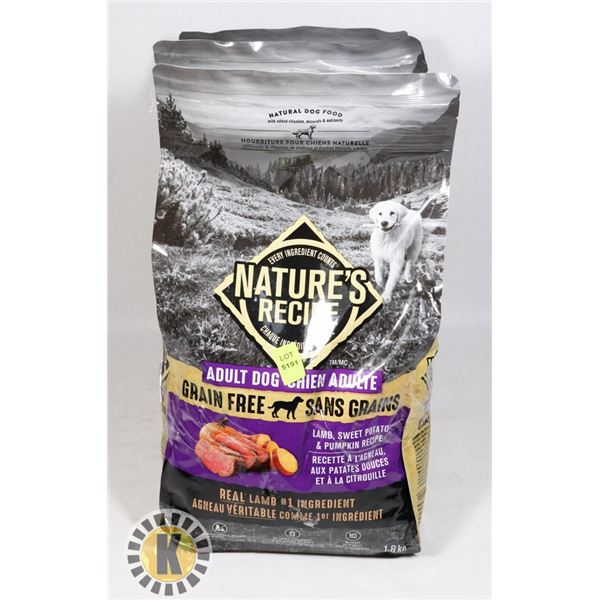 BAG OF 3 NATURE RECIPE ADULT DOG FOOD