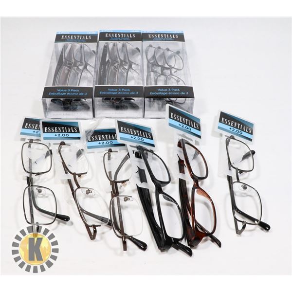 BAG OF READING GLASSES