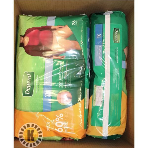 BOX OF ADULT DIAPERS