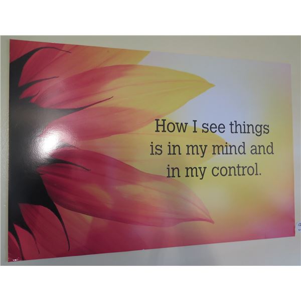 Qty 7 Art Prints w/ Positive Thinking Messages