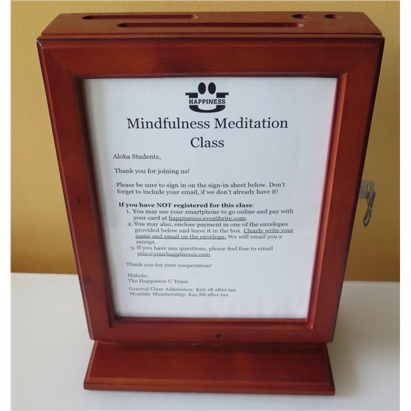 Safco Locking Wood & Glass Customizable Display Suggestion Box