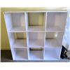 Image 1 : White 9 Section Storage Cabinet 35'' x 11'' x 36''H