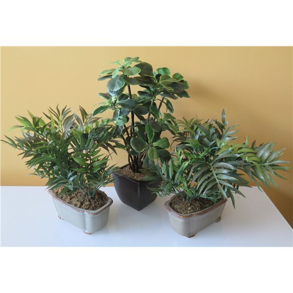 Qty 3 Artificial Plants in Pots