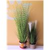 Image 1 : Qty 2 Artificial Japan Ikebana Plants - 1 in Ceramic Pot, 1 Rope Pot