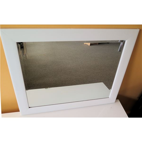 White Wood Framed Mirror