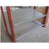 Image 3 : Wood & Metal 3 Tier Shoe Rack & Wood Stool w/ Handles