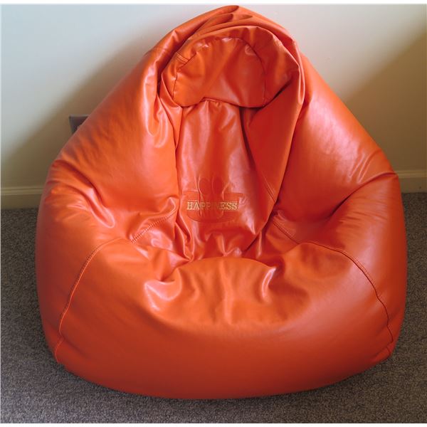 Large Orange 'Happiness U' Bean Bag Chairs