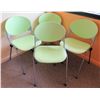 Image 1 : Qty 4 National Cinch Green Plastic Back & Seat Stacking Chairs
