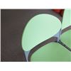 Image 2 : Qty 2 National Cinch Green Plastic Back & Seat Chairs 43"H
