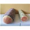 Image 2 : Qty 2 Plush Log Shaped Pillow Cushions w/ Removable Covers