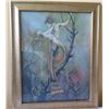 Image 1 : Wood Framed Art Work: Mermaid & Merman Signed by Artist 13" x 16"
