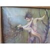 Image 2 : Wood Framed Art Work: Mermaid & Merman Signed by Artist 13" x 16"