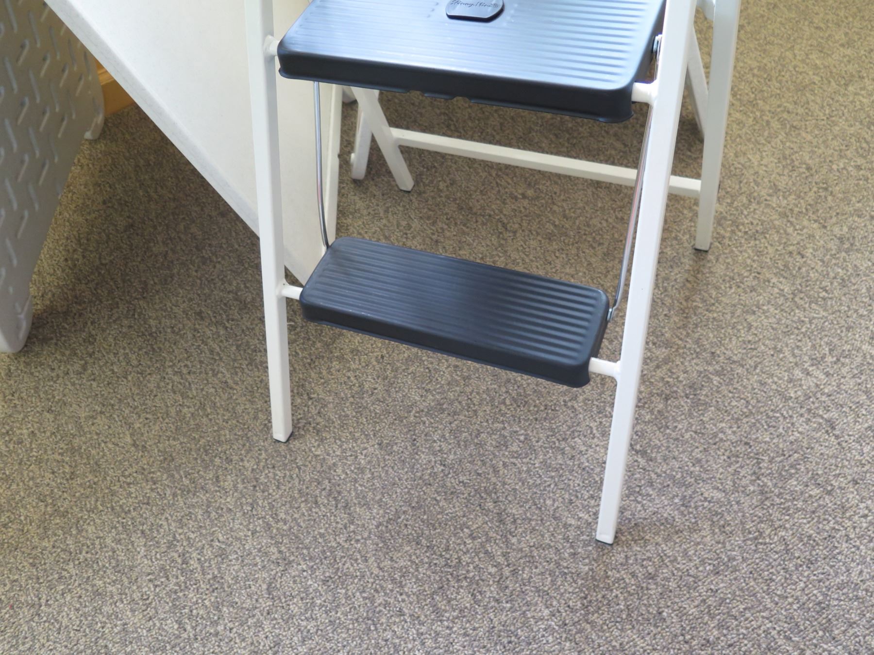 Skinny Mini Step Stool & 2 Simpo Sign A-Frame 'Happiness U' Signs