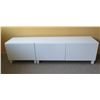 Image 1 : Ikea White 3 Section Cabinet w/ 4 Inside Shelves 