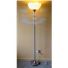 Image 1 : Metal & Glass Standing Pole Floor Lamp