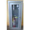 Image 1 : Fire Extinguisher in Locked Break Rite Gray Metal & Glass Wall Mount Cabinet