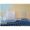 Image 8 : Plastic 3 Tier Shelf w/ Clear Display Containers, Woven Basket w/ Clip Boards, etc