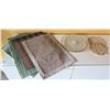 Image 1 : Misc Color Place Mats, Round Plate w/ Gold Rim & 2 Round Strung Trivets