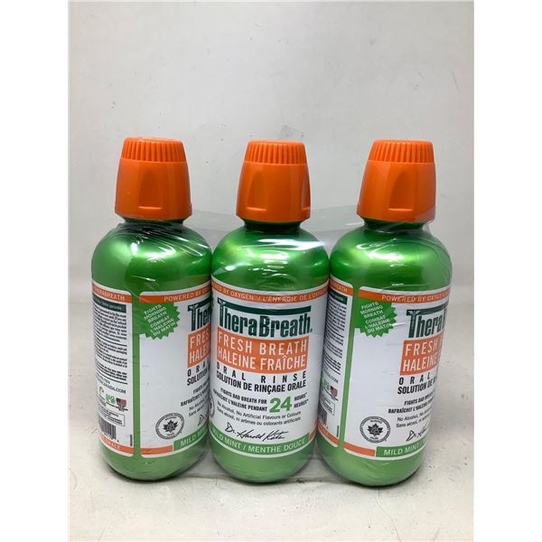 TheraBreath Oral Rinse - Mild Mint 3X473ml