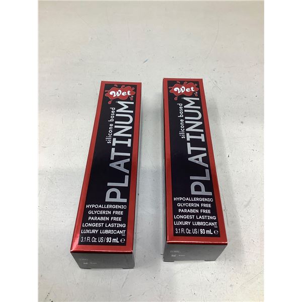Wet Platinum Silicone Based Personal Lubricant 2X93ml