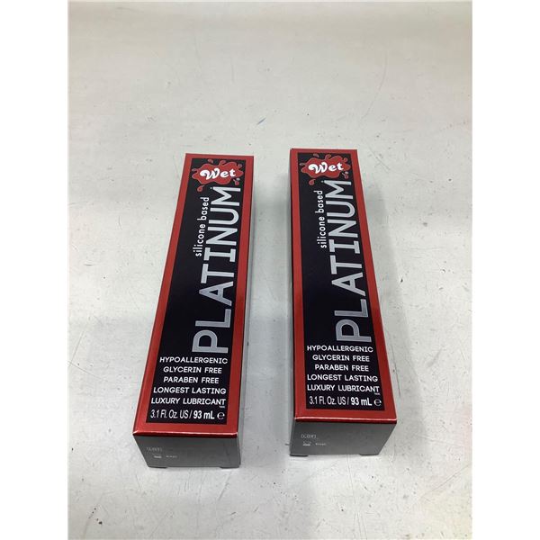 Wet Platinum Silicone Based Personal Lubricant 2X93ml