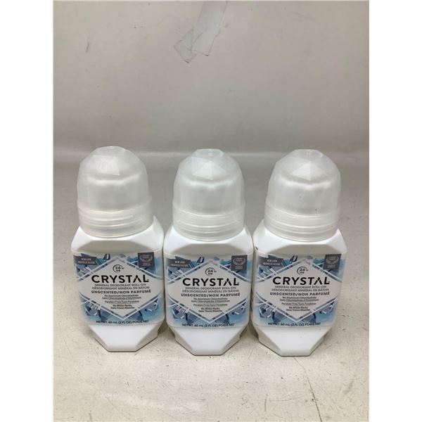 Crystal Mineral Deodorant Roll On - Unscented 3X60ml