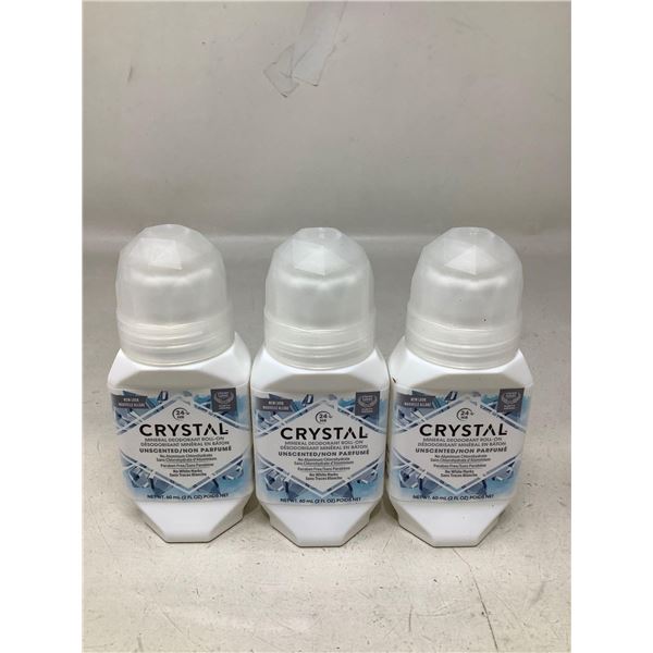 Crystal Mineral Deodorant Roll On - Unscented 3X60ml