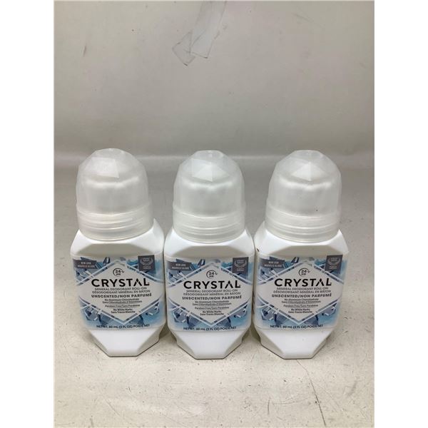 Crystal Mineral Deodorant Roll On - Unscented 3X60ml