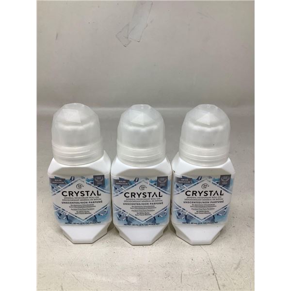 Crystal Mineral Deodorant Roll On - Unscented 3X60ml