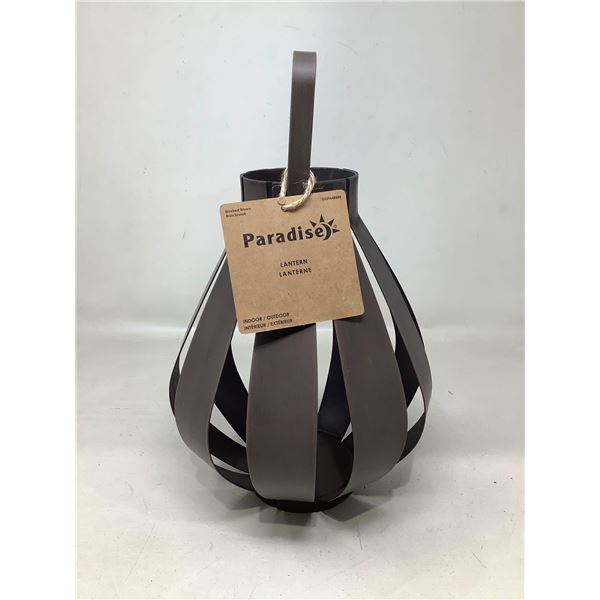 Paradise Indoor / Outdoor Lantern - Brushed Brown