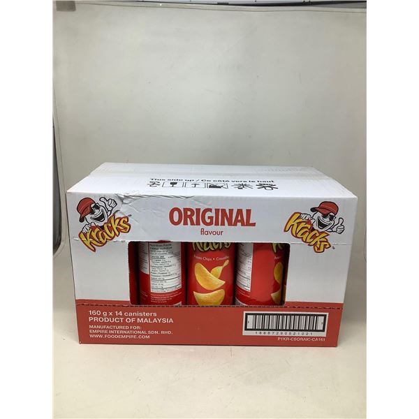Kracks Original Flavor Potato Chips 14 X 160g
