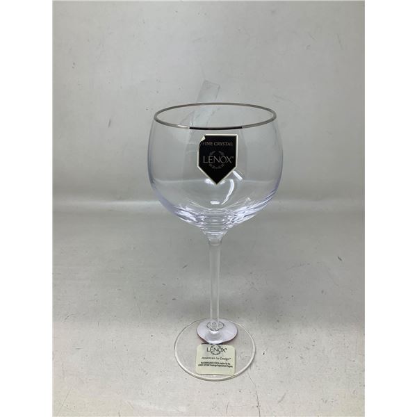 Lenox Solitaire Platinum Signature Crystal Wine Glass 10oz