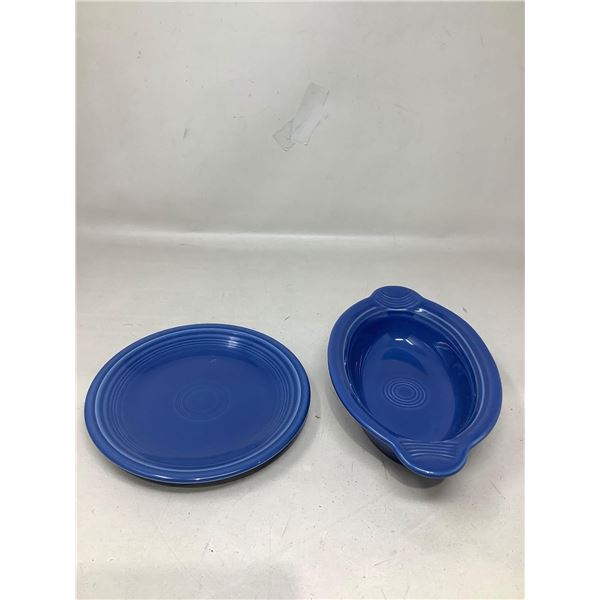 Homer Laughlin China, Oval Casserole Dish & Fiesta Salad Plate