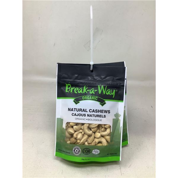 Break-a-Way Organic Cashews 6X90g
