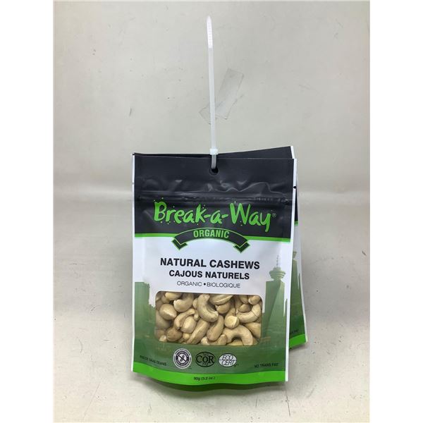 Break-a-Way Organic Cashews 6X90g