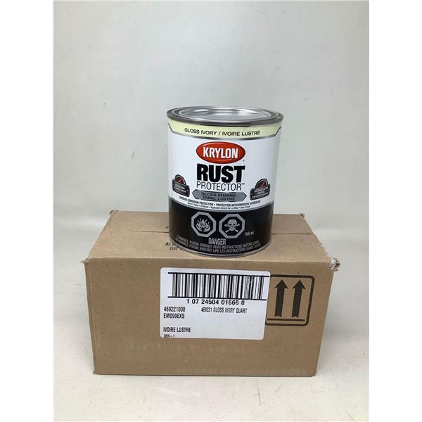 Krylon Rust Protector Flat Enamel - Gloss Ivory - 2X946ml
