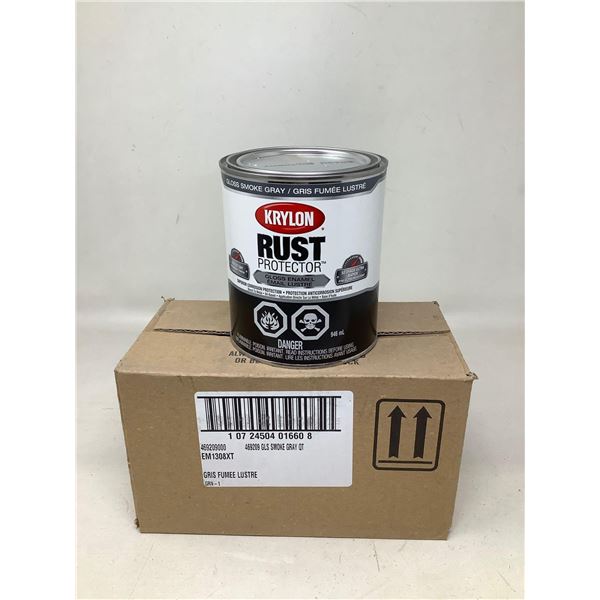 Krylon Rust Protector Flat Enamel - Gloss Smoke Gray - 2X946ml