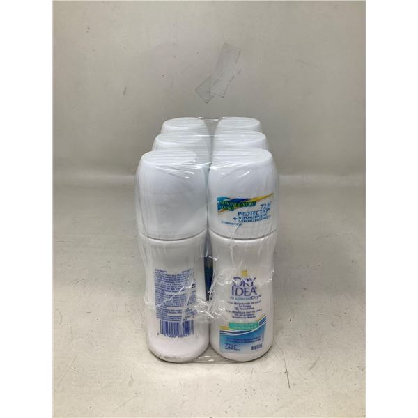Dry Idea, Unscented Anti-Perspirant & Deodorant Roll On 6X 3.25oz