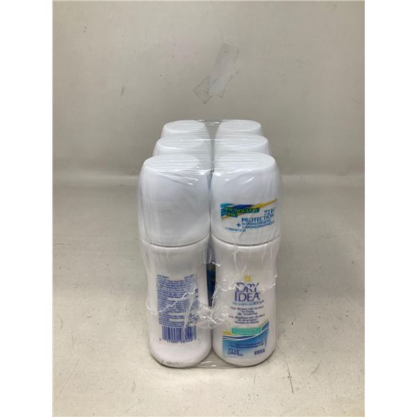 Dry Idea, Unscented Anti-Perspirant & Deodorant Roll On 6X 3.25oz
