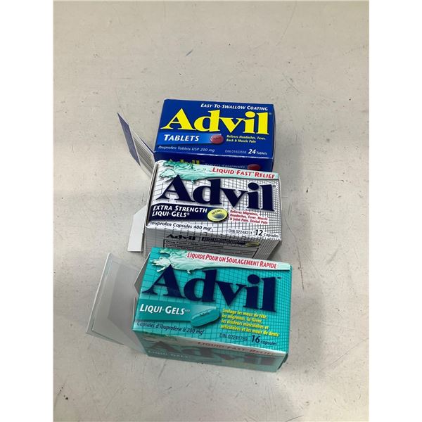 Advil Assorted Lot X3